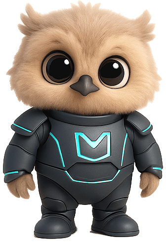 Maskot MojeAI – sova